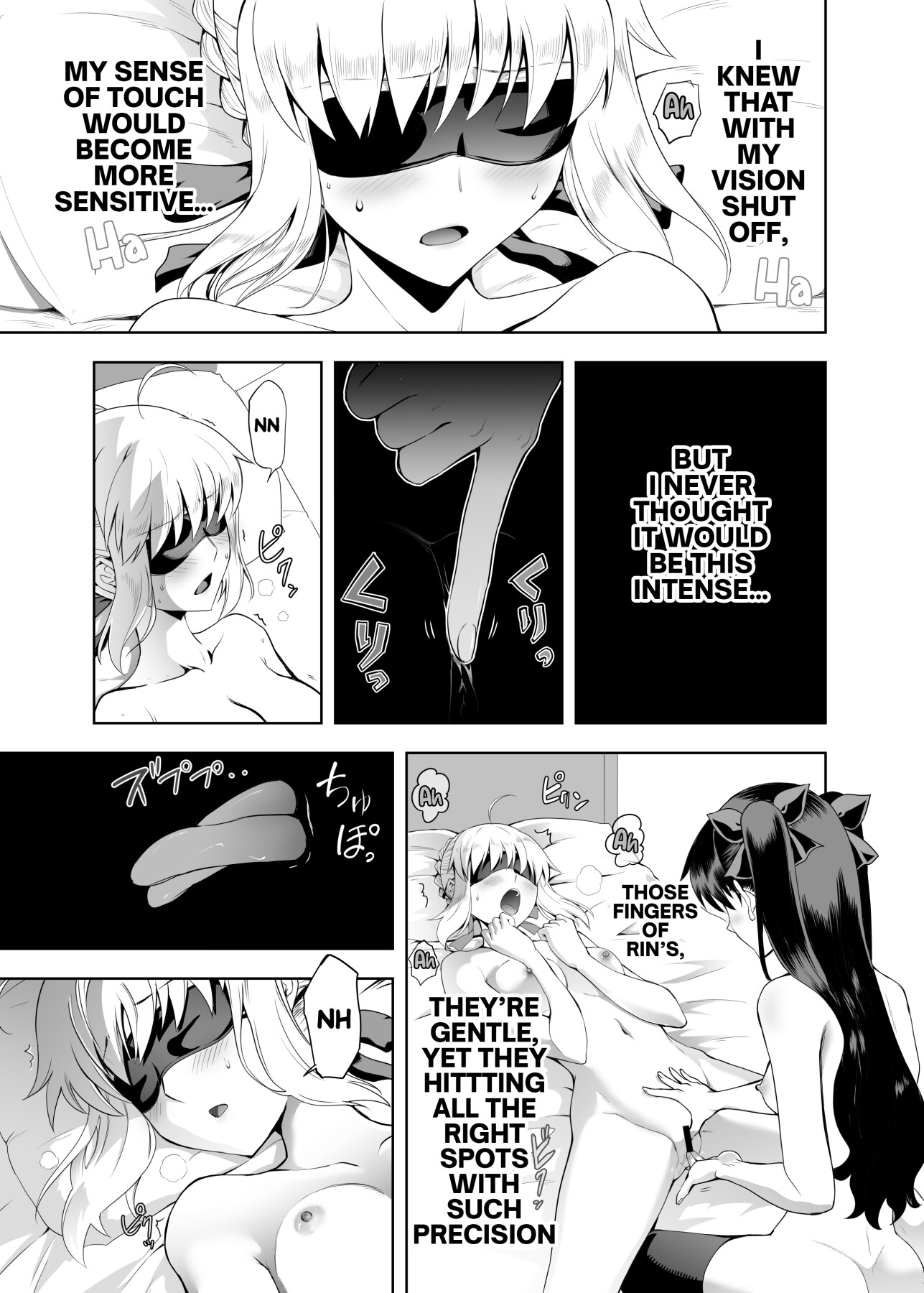 Hentai Manga Comic-Saber Maniacs Since they say that blocking your vision sharpens your other senses, I had Saber try some blindfold play-Read-6